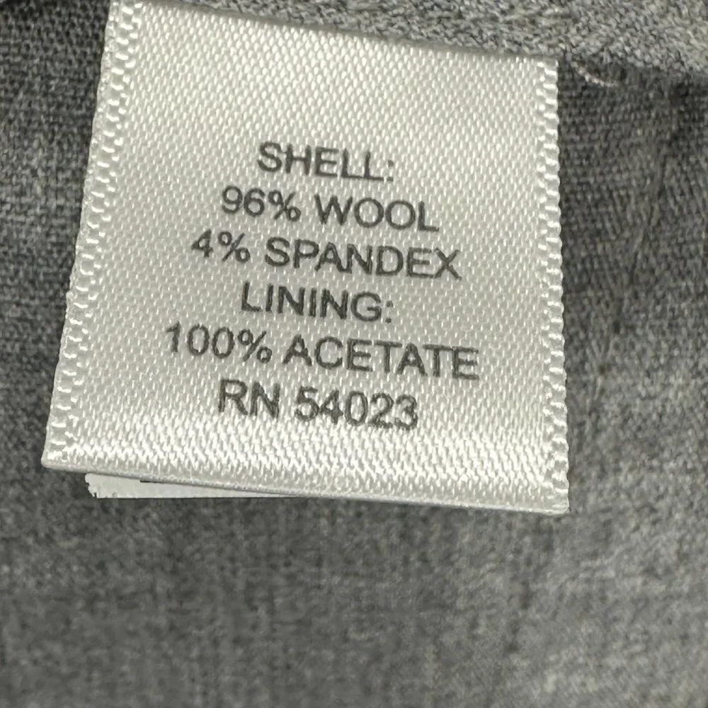 Banana Republic Pants Mens 33 Classic Gray Wool Dress Flat Front Pockets Lined